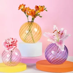 Petit vase spirale Rose Ø 9 cm