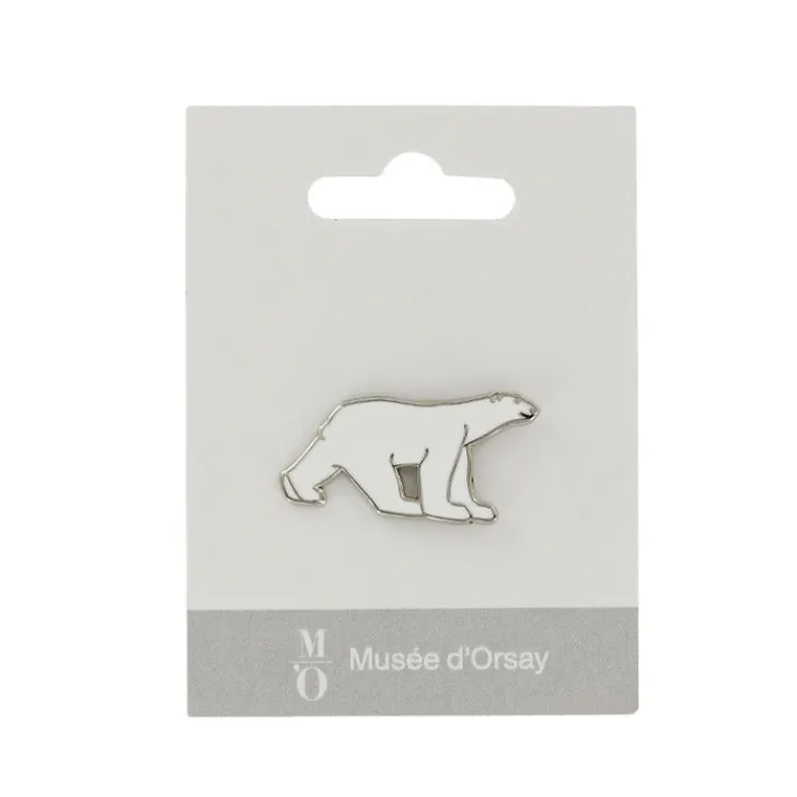 Hot Pin's Ours blanc Pin'S