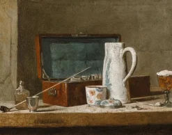 Pipes et vases à boire, dit La Tabagie (panneaux acryliques)