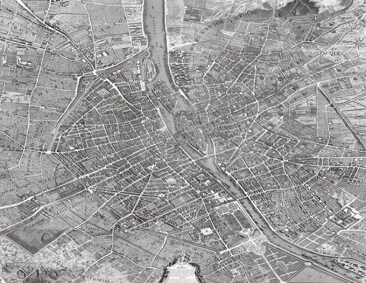 New Plan de Paris, dit plan de Turgot (toiles sur châssis) Toiles Sur Châssis|Panneaux Aluminium