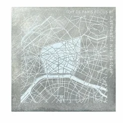 Best Plaque de zinc Focus Paris 8e arrondissement - Toit de Paris - 12 x 12 cm Design|Art De La Maison