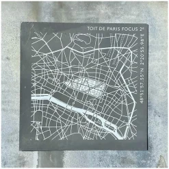 Best Plaque de zinc Focus Paris 2e arrondissement - Toit de Paris - 12 x 12 cm Design|Art De La Maison