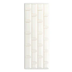 Plaque Grand Rivoli grès émaillé - 25 x 9 cm - Blanc Meudon - Déjà-vu Design|Art De La Maison