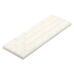 Plaque Grand Rivoli grès émaillé - 25 x 9 cm - Blanc Meudon - Déjà-vu Design|Art De La Maison