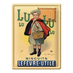 Best Plaque métal Petit écolier 21 x 15 cm - Biscuits LU Art De La Maison