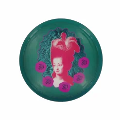 Discount Plateau Marie-Antoinette Pop Bleu canard - ⌀ 33 cm Design|Art De La Maison