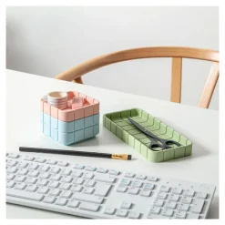 Plateau/vide-poche Vert palmier - Block Design