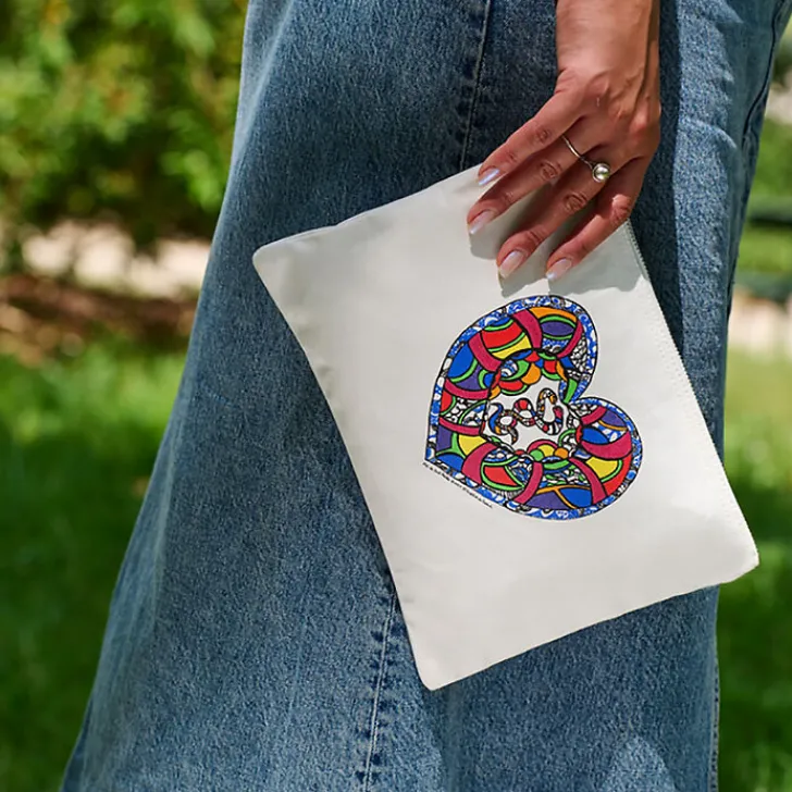 Discount Pochette Cœur Serpent Niki de Saint Phalle 27x20cm Trousses, Pochettes
