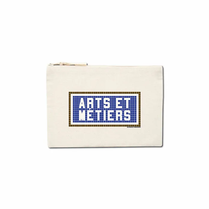 Pochette imprimée Arts et Métiers - Écrue