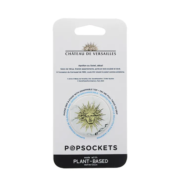 Discount Poignée/support de téléphone Emblème Versailles Marbré blanc - PopSockets High-Tech