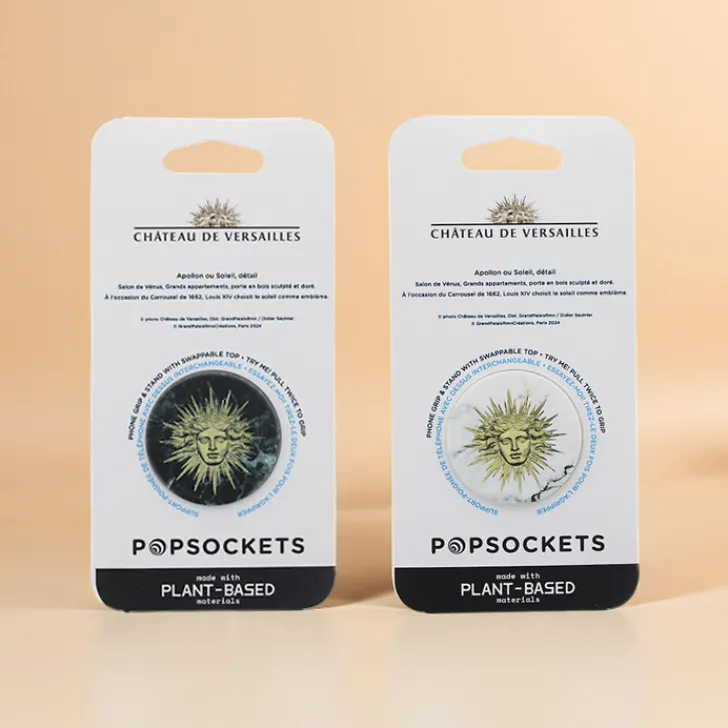 Discount Poignée/support de téléphone Emblème Versailles Marbré blanc - PopSockets High-Tech
