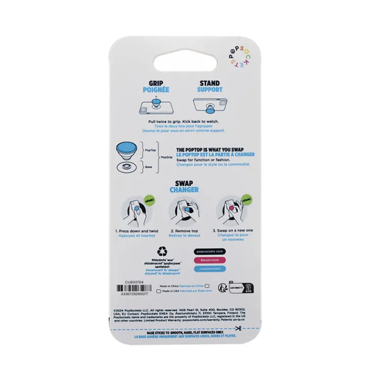 Outlet Poignée/support de téléphone Emblème Versailles Marbré noir - PopSockets High-Tech