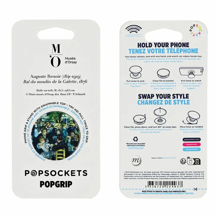 Poignée/support pour téléphone Auguste Renoir - Bal du moulin de la Galette - PopSockets High-Tech