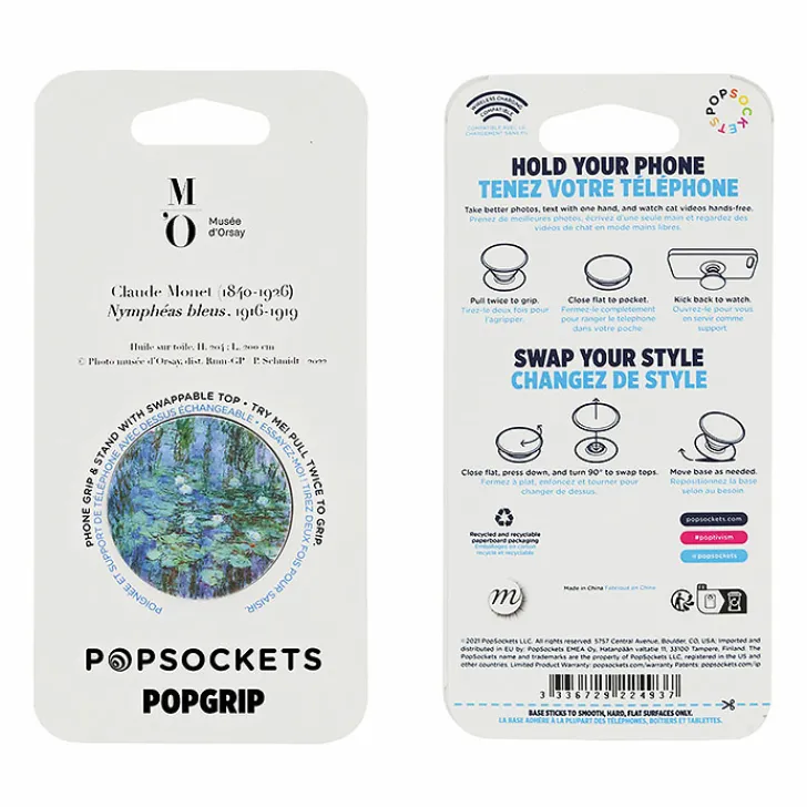 Clearance Poignée/support pour téléphone Claude Monet - Nymphéas bleus - PopSockets High-Tech