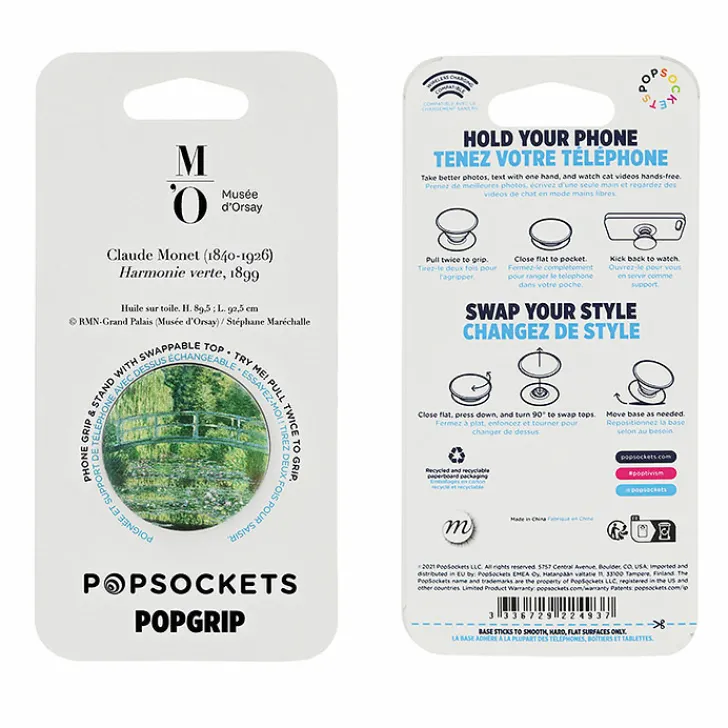 Best Poignée/support pour téléphone Claude Monet - Le Bassin aux nymphéas, harmonie verte - PopSockets High-Tech