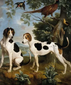 Pompée et Florissant, chiens de Louis XV (panneaux aluminium)