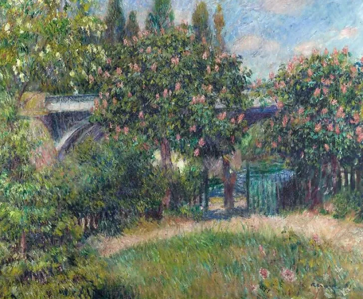 Hot Pont du chemin de fer à Chatou ou Les Marronniers roses (affiches d'art) Affiches D'Art