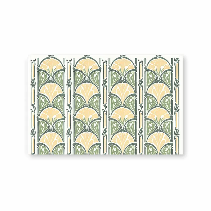 Porte-documents avec bouton pression Émile Bernaux - Décor floral