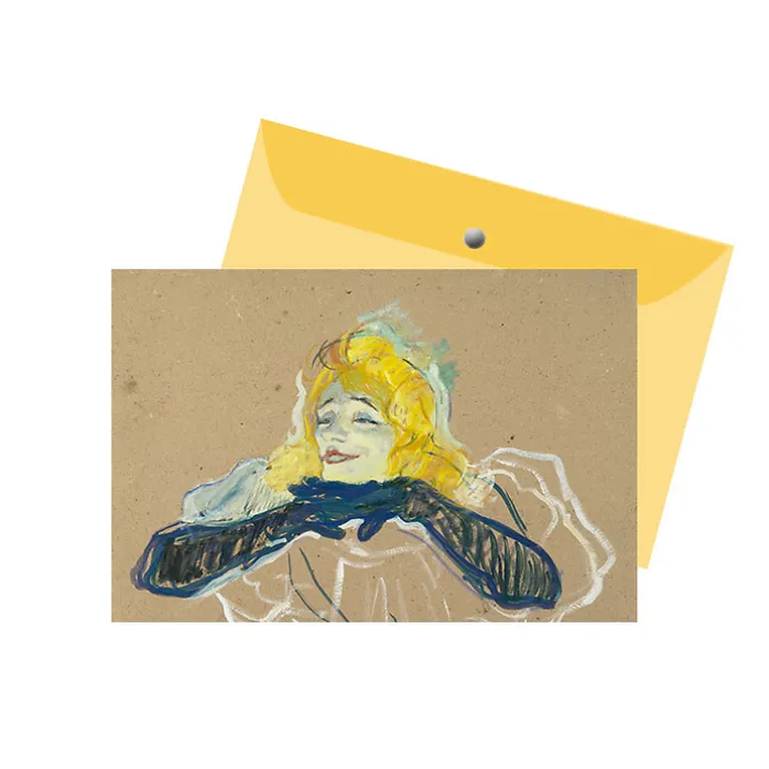 Porte-documents avec bouton pression Toulouse-Lautrec - Yvette Guilbert