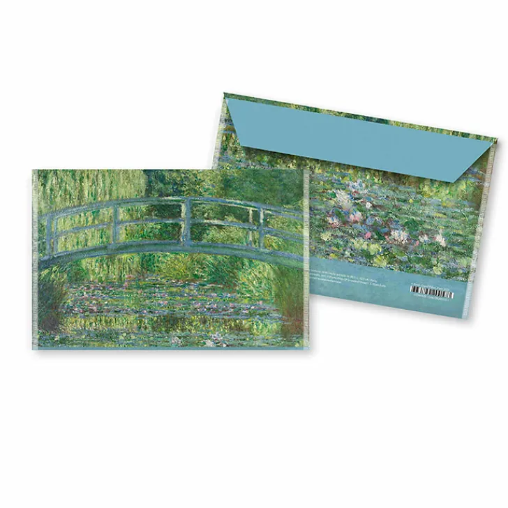 Outlet Porte-documents avec bouton pression Claude Monet - Le Bassin aux nymphéas, Harmonie verte Chemises Et Sous-Chemises
