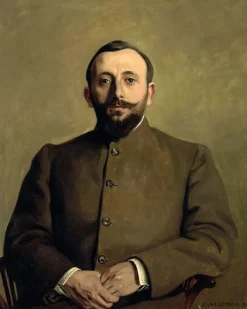 Portrait d'Alfred Athis, pseudonyme de l'écrivain Alfred Natanson (toiles encadrées)