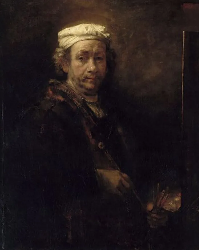 Portrait de l'artiste au chevalet (panneaux aluminium)