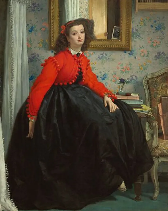 Portrait de Mlle L.L' (détail), 1864 (toiles sur châssis)