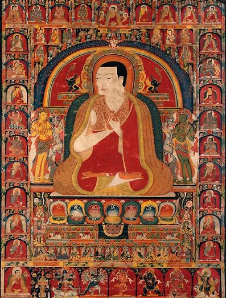Clearance Portrait de Onpo Lama Rinpoche (1251-1296) et les Arhats (panneaux aluminium) Panneaux Aluminium|Toiles Encadrées