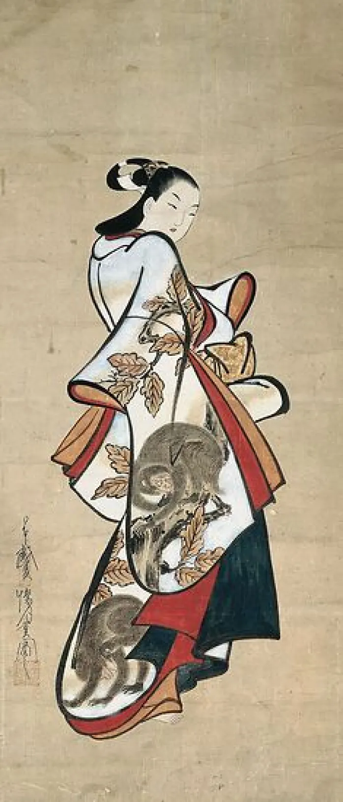 Portrait d'une courtisane paradant (affiches d'art)
