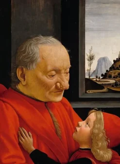 Portrait d'un vieillard et d'un jeune garçon (affiches d'art)
