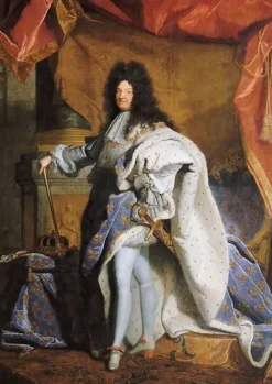 Portrait en pied de Louis XIV âgé de 63 ans en grand costume royal (1638-1715) (panneaux acryliques)