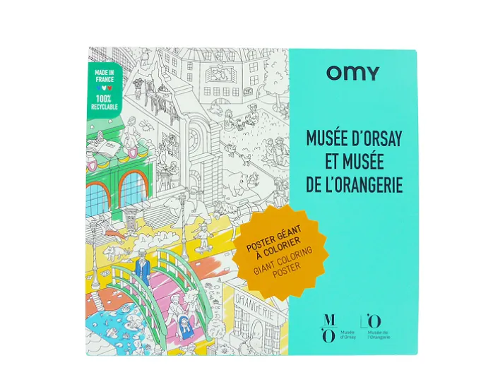 Poster géant à colorier Musées d'Orsay et de l'Orangerie - OMY