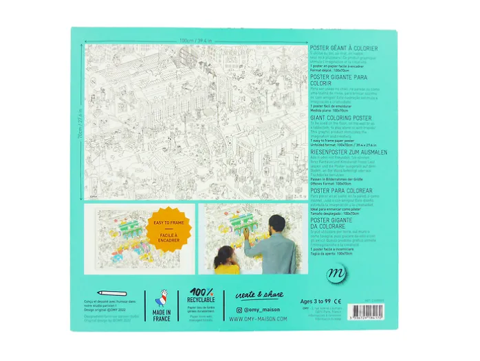 Poster géant à colorier Musées d'Orsay et de l'Orangerie - OMY