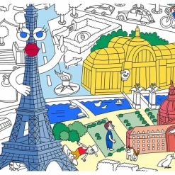 Poster géant à colorier - Paris