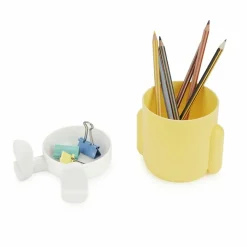 Pot à crayons Mr.Sitty Jaune/Blanc - Balvi
