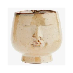 Pot de fleurs Visage Beige / brun