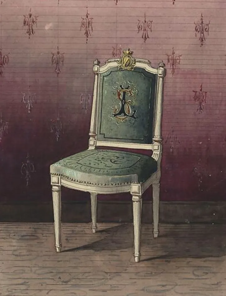 Discount Projet de chaise recouverte d'une tapisserie (toiles encadrées) Toiles Encadrées|Affiches D'Art Encadrées
