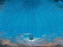 Hot Projet de décor de scène : La Flûte enchantée (1er acte), la voûte etoilée de la reine de la nuit (panneaux aluminium) Panneaux Aluminium|Affiches D'Art Encadrées