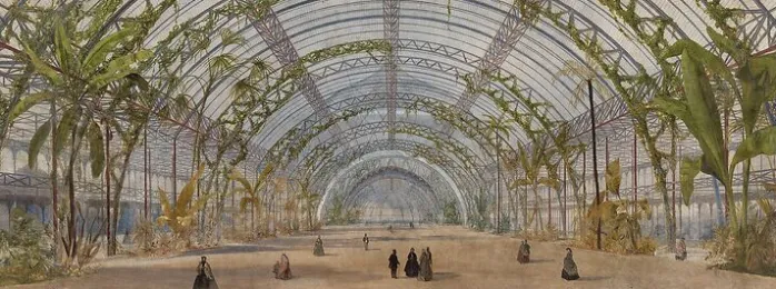 Projet d'un Palais de cristal dans le parc de Saint-Cloud : vue intérieure (toiles sur châssis)