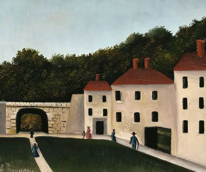 Promeneurs dans un parc (panneaux acryliques)