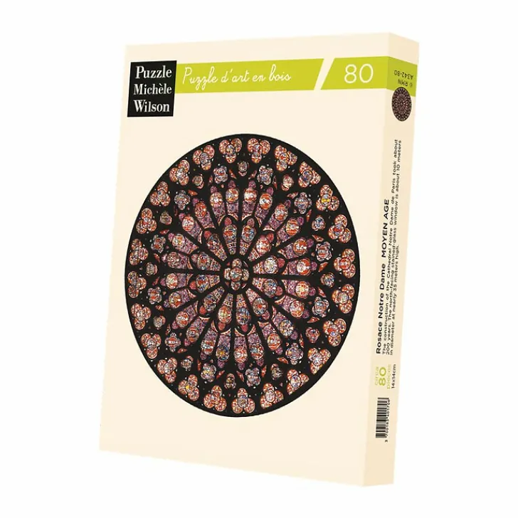 Hot Puzzle d'art en bois 80 pièces Rosace Notre-Dame de Paris Loisirs Créatifs