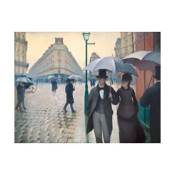 Puzzle en bois 150 pièces, Rue de Paris, temps de pluie - Gustave Caillebotte