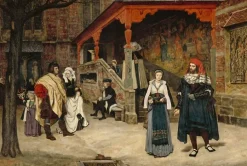 Rencontre de Faust et Marguerite, 1860 (panneaux aluminium)