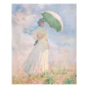 Reproduction Claude Monet - Femme à l'ombrelle tournée vers la droite, 1886 - 24x30cm