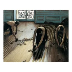 Reproduction Gustave Caillebotte - Raboteurs de parquet, 1875 - 24x30cm