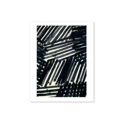 Reproduction Pierre Soulages - Encre sur papier, vers 1985 - 24x30 cm