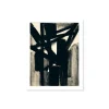 Reproduction Pierre Soulages - Gouache sur papier marouflé sur toile, 1951 - 24x30 cm