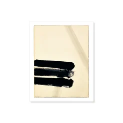 Hot Reproduction Pierre Soulages - Gouache sur papier marouflé sur toile, 1977 - 24x30 cm Affiches Et Reproductions
