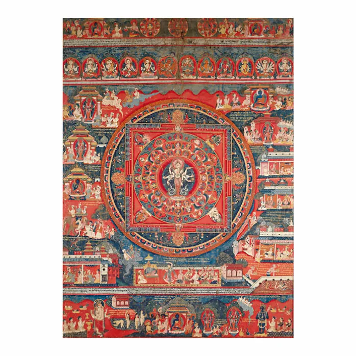 Reproduction sous Marie-Louise Mandala d'Amoghapasha, Népal, 1860