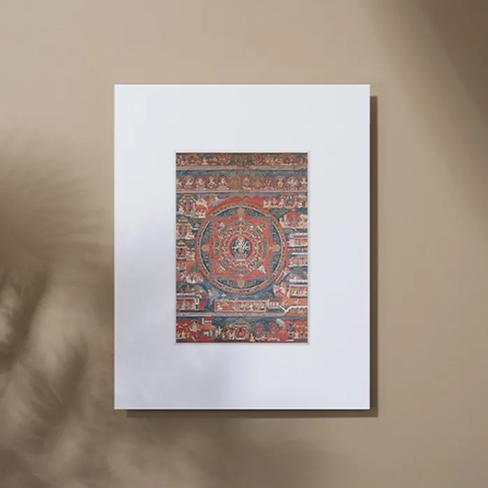 Reproduction sous Marie-Louise Mandala d'Amoghapasha, Népal, 1860